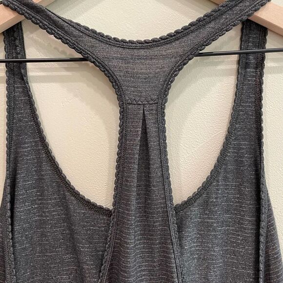 Lululemon Dark Heather Gray Stripe Racerback Tank Top - Picture 6 of 9